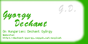 gyorgy dechant business card